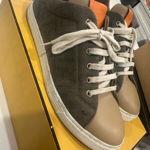 Fendi Brown and Tan Athletic Shoes